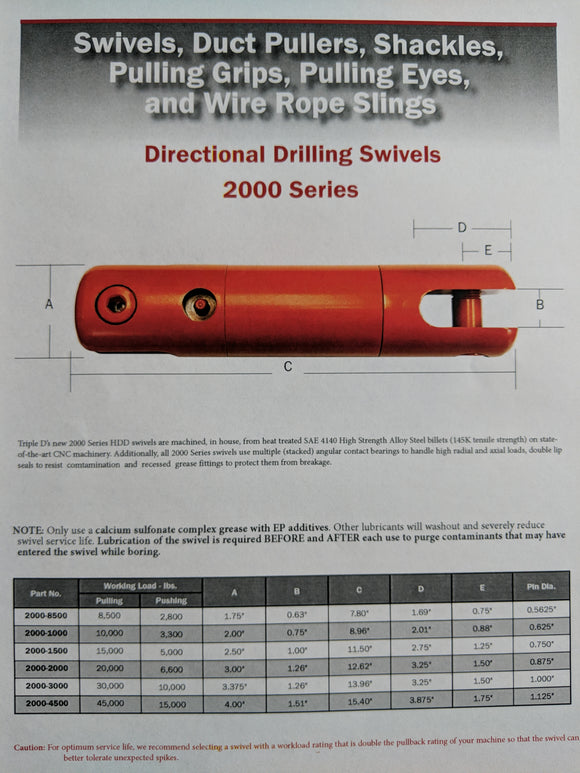 Directional Drilling Swivels 2000 series