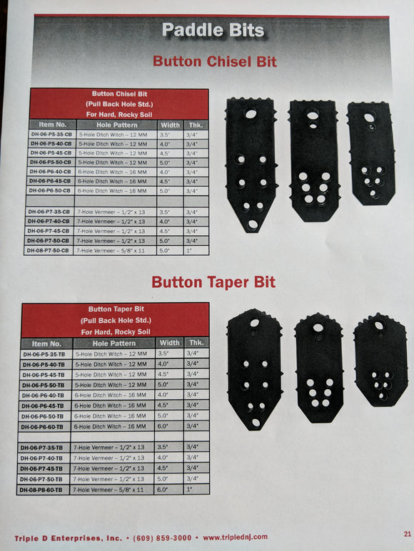 Button Chisel Bit & Button Taper Bit