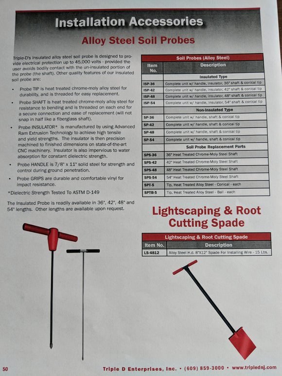 Alloy Steel Soil Probes & Root Cutting Spades